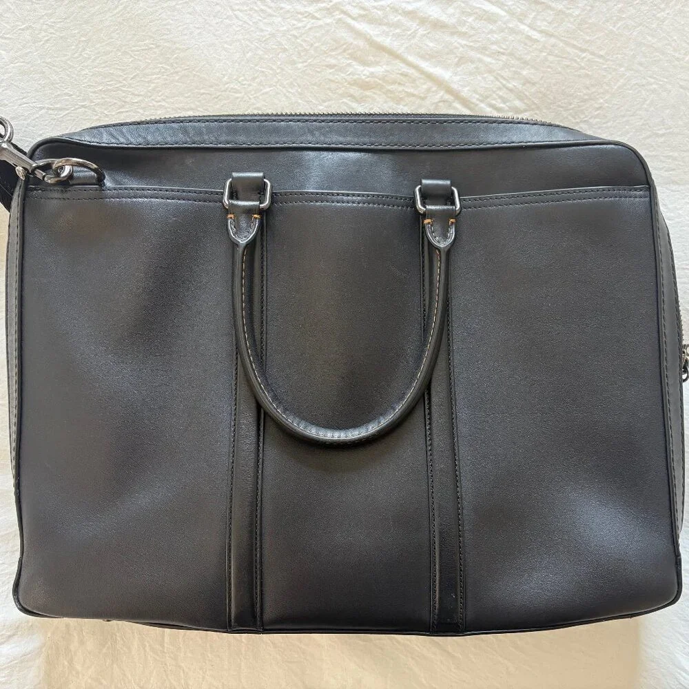 Coach Metropolitan Slim Briefcase – Black Leather – Excellent Condition